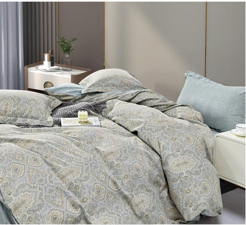 Florida Alice King Size 100% Pure Cotton Imported Bed Sheet Set with Pillow Covers